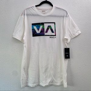 RVCA T-shirt, white, Large, vintage wash